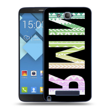 Пластиковый чехол на Alcatel One Touch Hero с принтом ИМЯ