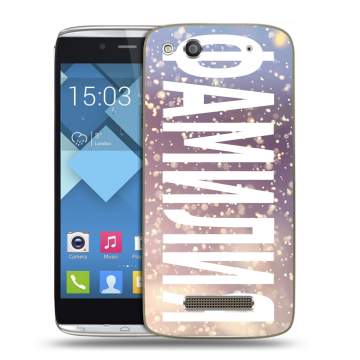 Пластиковый чехол на Alcatel One Touch Idol Alpha с принтом ФАМИЛИЯ