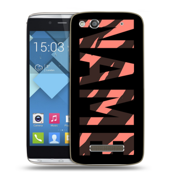 Пластиковый чехол на Alcatel One Touch Idol Alpha с принтом NAME