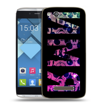 Пластиковый чехол на Alcatel One Touch Idol Alpha с принтом ИМЯ