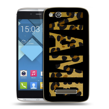 Пластиковый чехол на Alcatel One Touch Idol Alpha с принтом NAME