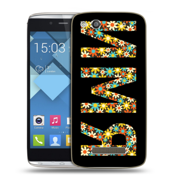 Пластиковый чехол на Alcatel One Touch Idol Alpha с принтом ИМЯ