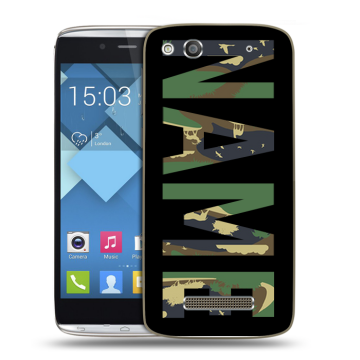 Пластиковый чехол на Alcatel One Touch Idol Alpha с принтом NAME