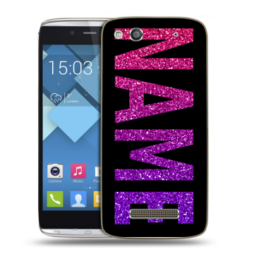 Пластиковый чехол на Alcatel One Touch Idol Alpha с принтом NAME