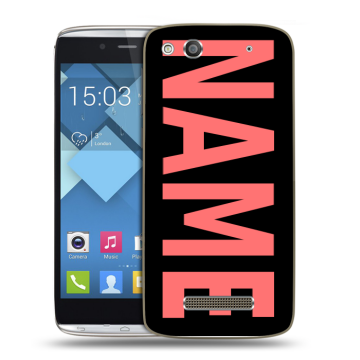 Пластиковый чехол на Alcatel One Touch Idol Alpha с принтом NAME