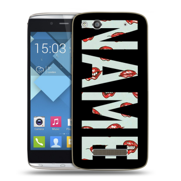 Пластиковый чехол на Alcatel One Touch Idol Alpha с принтом NAME