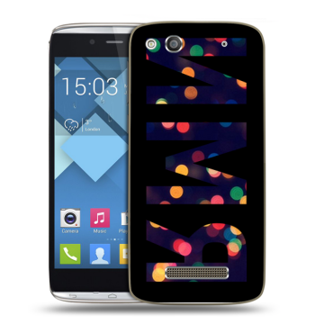 Пластиковый чехол на Alcatel One Touch Idol Alpha с принтом ИМЯ