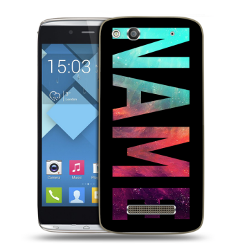 Пластиковый чехол на Alcatel One Touch Idol Alpha с принтом NAME
