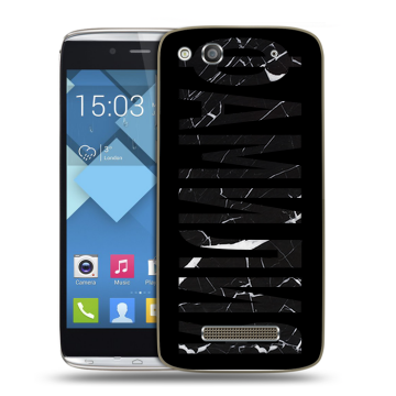 Пластиковый чехол на Alcatel One Touch Idol Alpha с принтом ФАМИЛИЯ