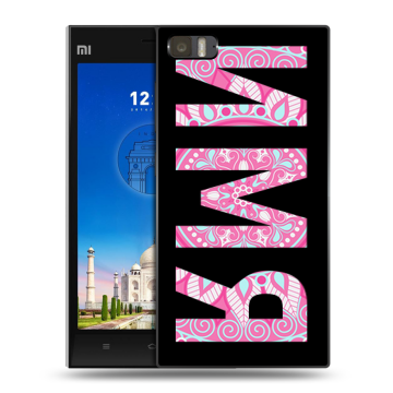 Пластиковый чехол на Xiaomi MI3 с принтом ИМЯ