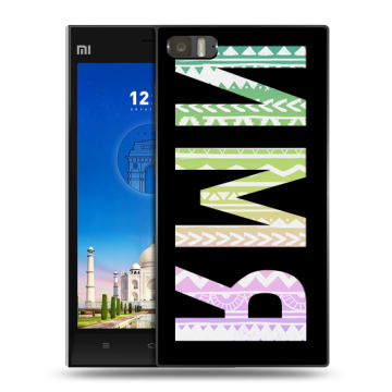 Пластиковый чехол на Xiaomi MI3 с принтом ИМЯ