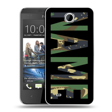Силиконовый чехол на HTC Desire 300 с принтом NAME