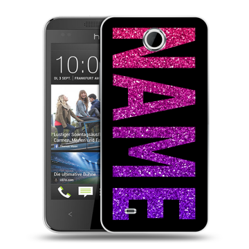 Силиконовый чехол на HTC Desire 300 с принтом NAME