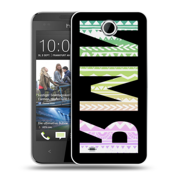 Силиконовый чехол на HTC Desire 300 с принтом ИМЯ