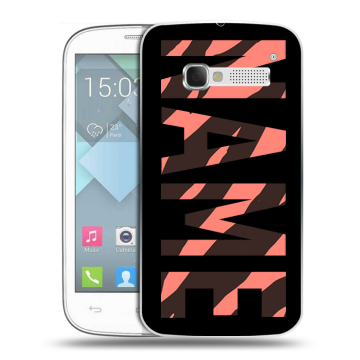 Пластиковый чехол на Alcatel One Touch Pop C5 с принтом NAME