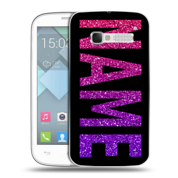 Пластиковый чехол на Alcatel One Touch Pop C5 с принтом NAME