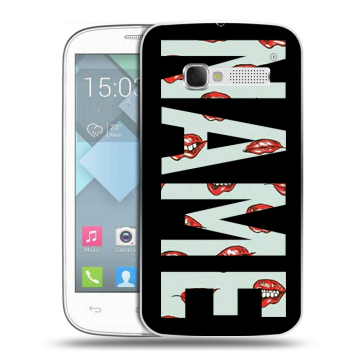 Пластиковый чехол на Alcatel One Touch Pop C5 с принтом NAME