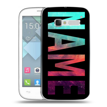 Пластиковый чехол на Alcatel One Touch Pop C5 с принтом NAME