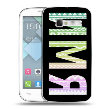 Пластиковый чехол на Alcatel One Touch Pop C5 с принтом ИМЯ