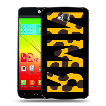 Силиконовый чехол на LG G Pro Lite Dual с принтом ИМЯ