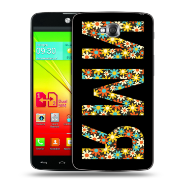 Силиконовый чехол на LG G Pro Lite Dual с принтом ИМЯ