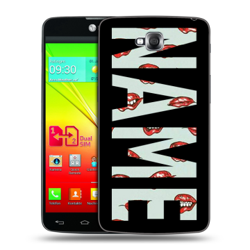 Силиконовый чехол на LG G Pro Lite Dual с принтом NAME