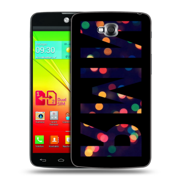 Силиконовый чехол на LG G Pro Lite Dual с принтом ИМЯ