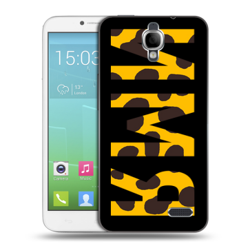 Силиконовый чехол на Alcatel One Touch Idol с принтом ИМЯ