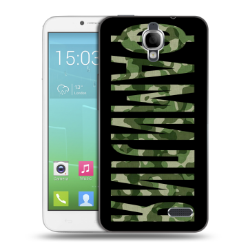 Силиконовый чехол на Alcatel One Touch Idol с принтом ФАМИЛИЯ