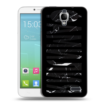 Силиконовый чехол на Alcatel One Touch Idol с принтом ФАМИЛИЯ