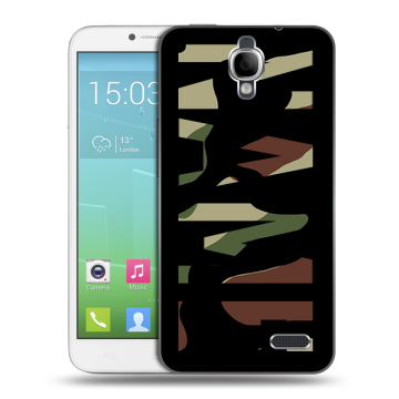 Силиконовый чехол на Alcatel One Touch Idol с принтом NAME