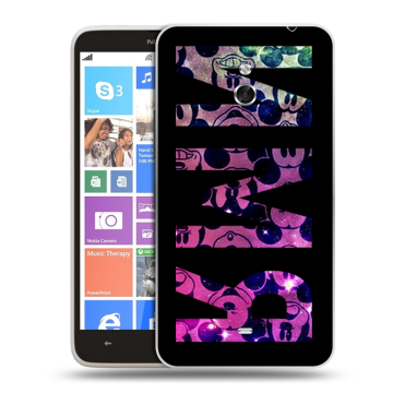 Пластиковый чехол на Nokia Lumia 1320 с принтом ИМЯ