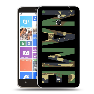 Пластиковый чехол на Nokia Lumia 1320 с принтом NAME