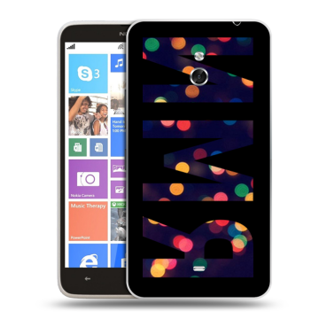 Пластиковый чехол на Nokia Lumia 1320 с принтом ИМЯ