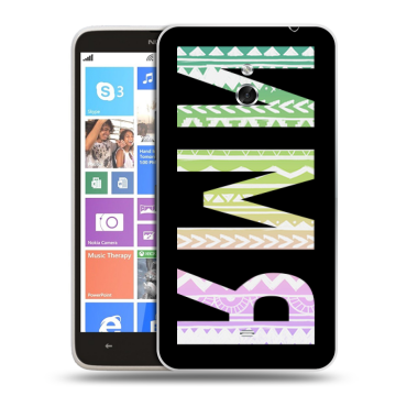 Пластиковый чехол на Nokia Lumia 1320 с принтом ИМЯ