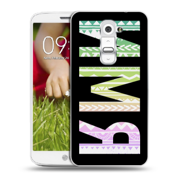 Пластиковый чехол на LG Optimus G2 mini с принтом ИМЯ