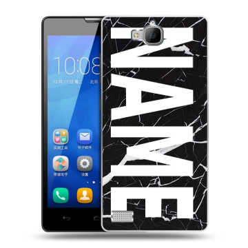 Пластиковый чехол на Huawei Honor 3c с принтом NAME