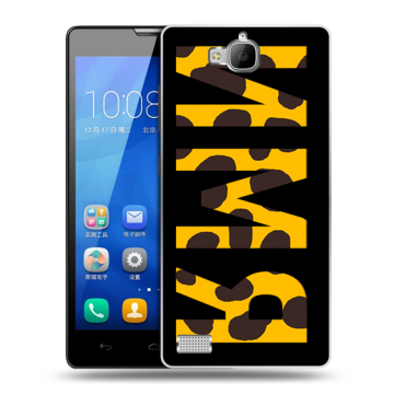 Пластиковый чехол на Huawei Honor 3c с принтом ИМЯ