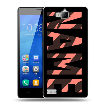 Пластиковый чехол на Huawei Honor 3c с принтом NAME