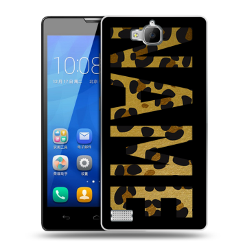 Пластиковый чехол на Huawei Honor 3c с принтом NAME