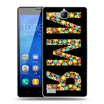 Пластиковый чехол на Huawei Honor 3c с принтом ИМЯ