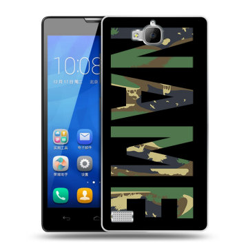 Пластиковый чехол на Huawei Honor 3c с принтом NAME