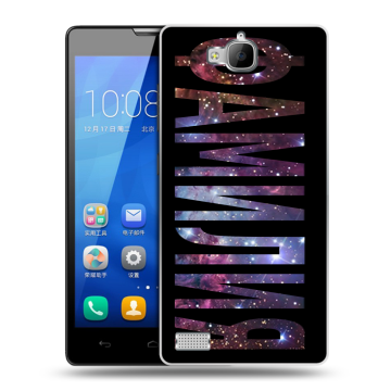 Пластиковый чехол на Huawei Honor 3c с принтом ФАМИЛИЯ