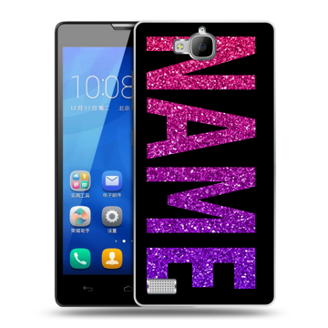 Пластиковый чехол на Huawei Honor 3c с принтом NAME