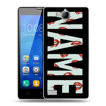Пластиковый чехол на Huawei Honor 3c с принтом NAME