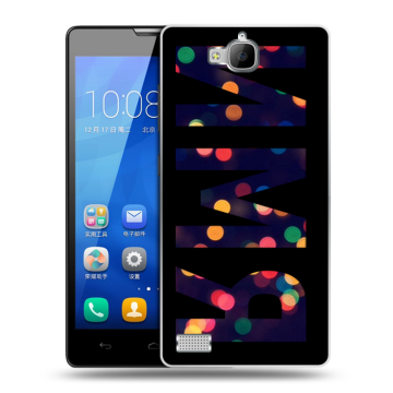 Пластиковый чехол на Huawei Honor 3c с принтом ИМЯ