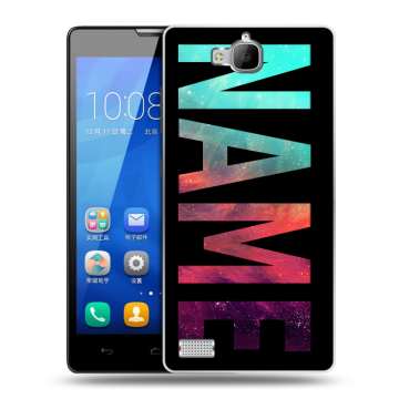 Пластиковый чехол на Huawei Honor 3c с принтом NAME