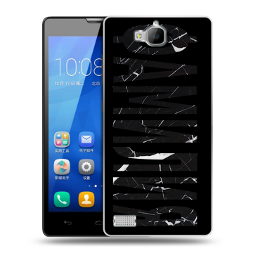 Пластиковый чехол на Huawei Honor 3c с принтом ФАМИЛИЯ