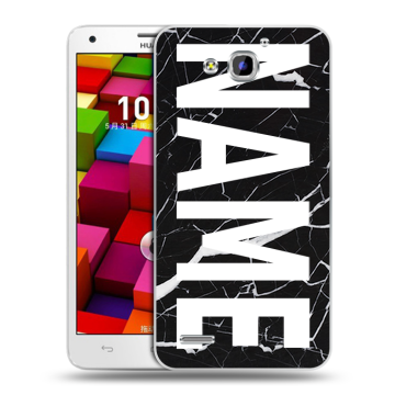 Пластиковый чехол на Huawei Honor 3x с принтом NAME