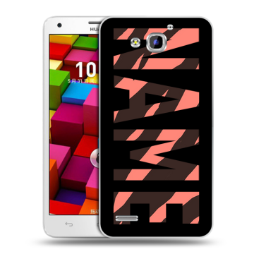 Пластиковый чехол на Huawei Honor 3x с принтом NAME